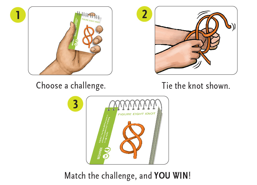 Think Fun Brain Fitness Knot So Fast Innovative Knot Tying Game with 40 Challenges 
