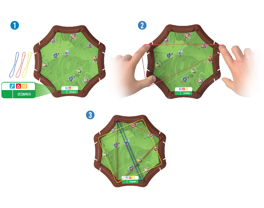 Visual guide for how to play Spiderweb